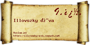 Illovszky Éva névjegykártya